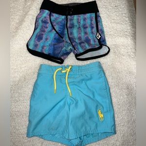 COPY - Boys 2t Volcom and Ralph Lauren swim trunks
